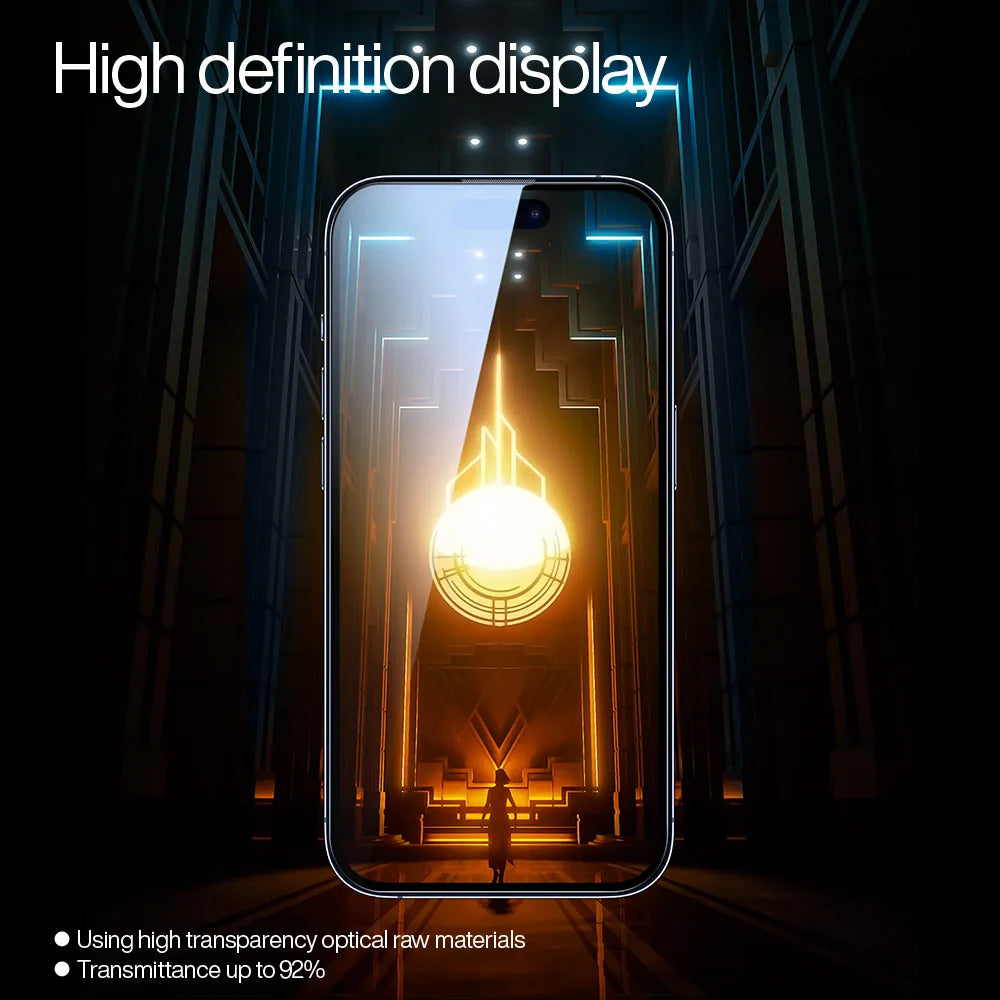 Smartphone with a futuristic design on a dark background, highlighting high definition display.