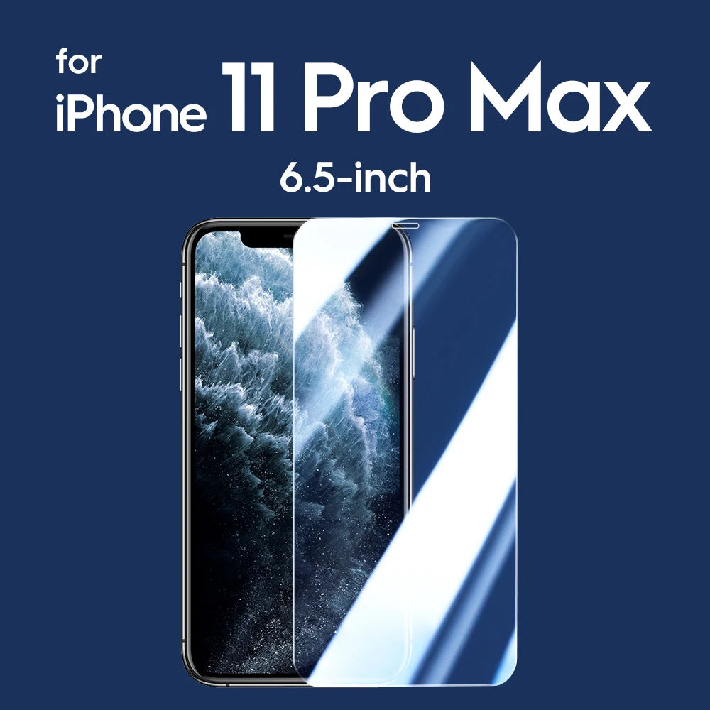 Screen protector for iPhone 11 Pro Max on a blue background