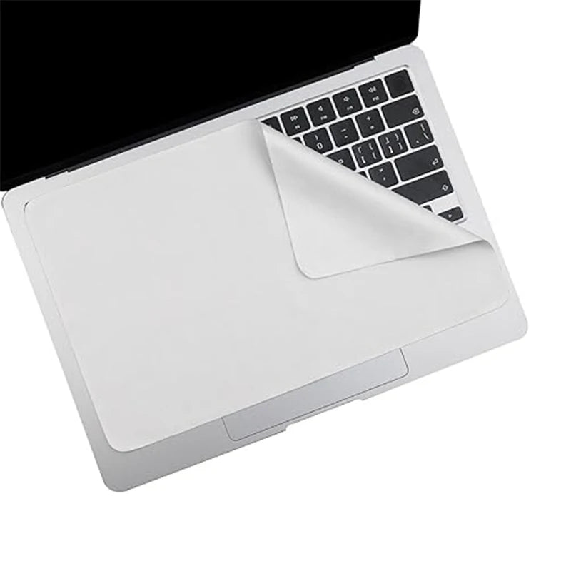 Laptop with a keyboard cover on a white background
